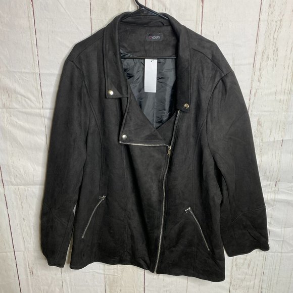 Heart Yours Womens Jacket Polyester Black EUR 58-60 NWT - Picture 1 of 9